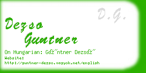 dezso guntner business card